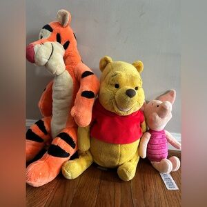 Disney Plush Toy Trio - Pooh, Tigger, Piglet